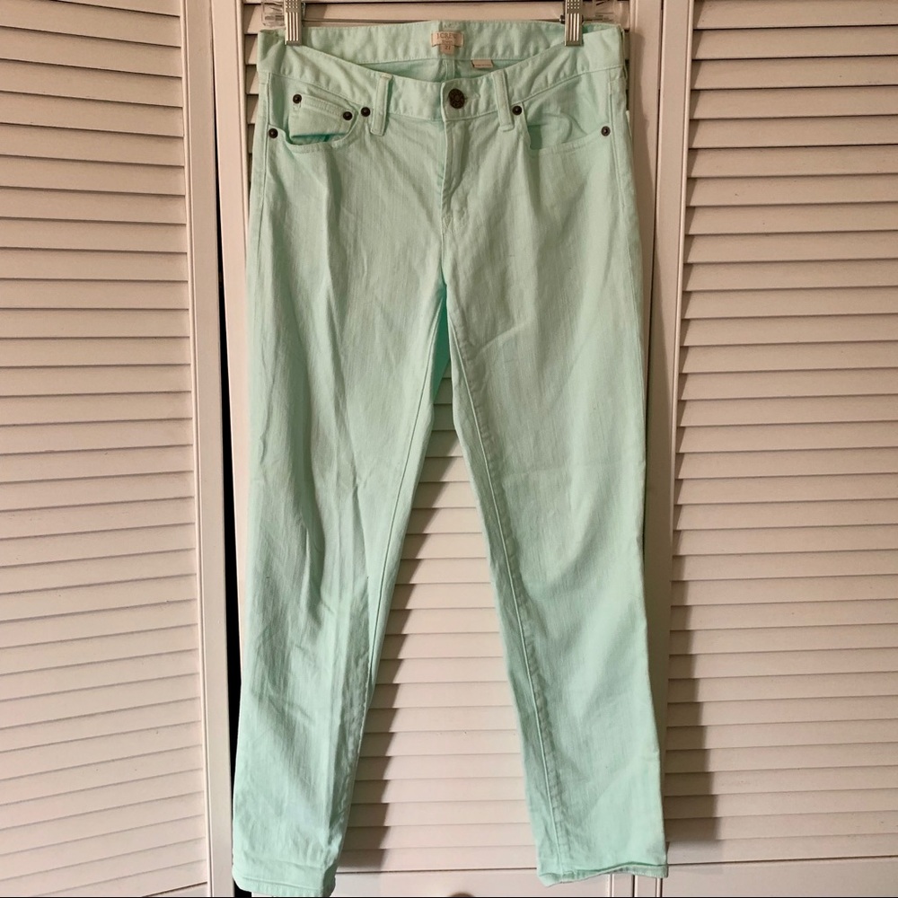 Teal J. Crew Skinny Jeans